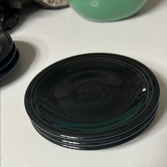 Set of 4 Fiesta ware Black saucers - Picture 1 of 3